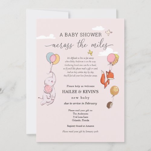 Baby Shower Across the Miles Invitation