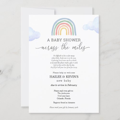 Baby Shower Across the Miles Invitation