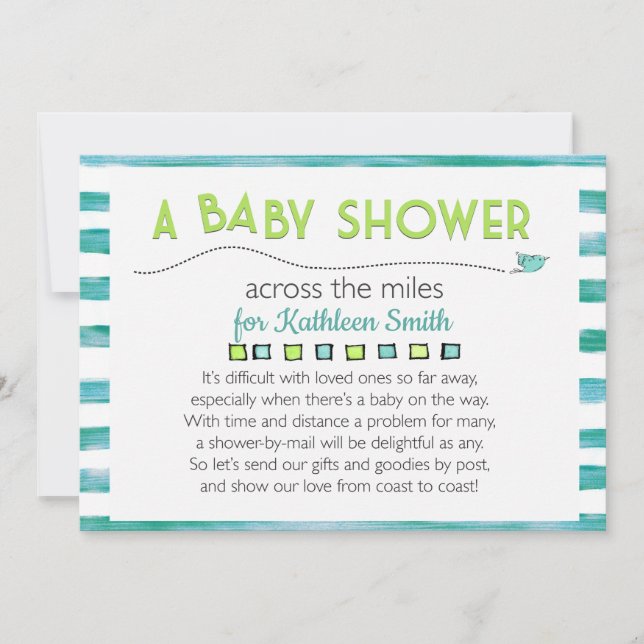 Baby shower Across the Miles Invitation (Front)