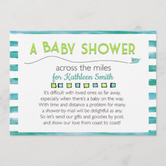 Baby shower Across the Miles Invitation