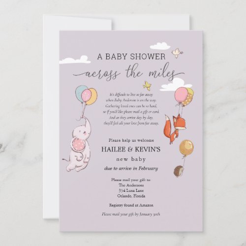 Baby Shower Across the Miles Invitation