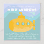 Baby Shower: Adorable Yellow Submarine Underwater Invitation