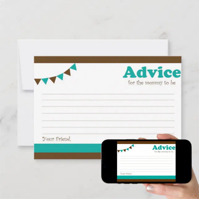 Baby Shower Advice Card Zazzle