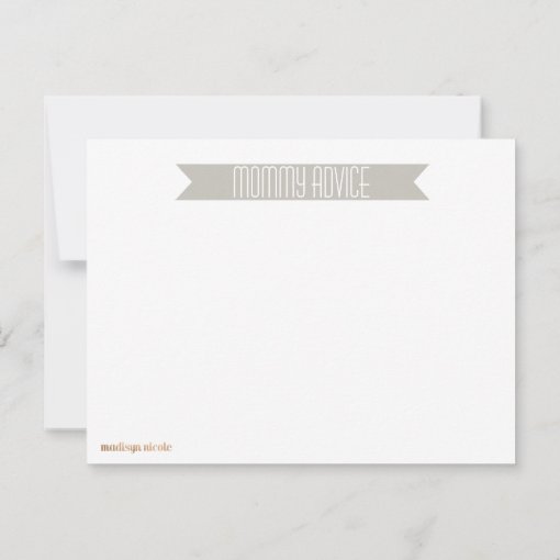 BABY SHOWER ADVICE CARD Zazzle