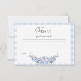 Baby Shower Advice Card | BOHO Baby Shower Blue