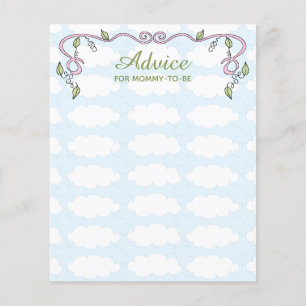 Baby Shower Advice Card "Castle in the Sky/Pink"