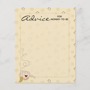Baby Shower Advice Card "Gold Black Stars"