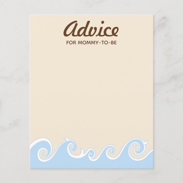 Baby Shower Advice Card "Under the Sea Mobile" (Front)