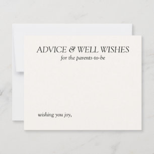 Baby Shower Advice Cards for New Parents