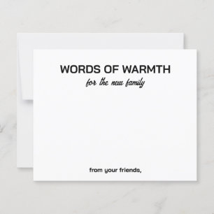 Baby Shower Advice Cards for New Parents