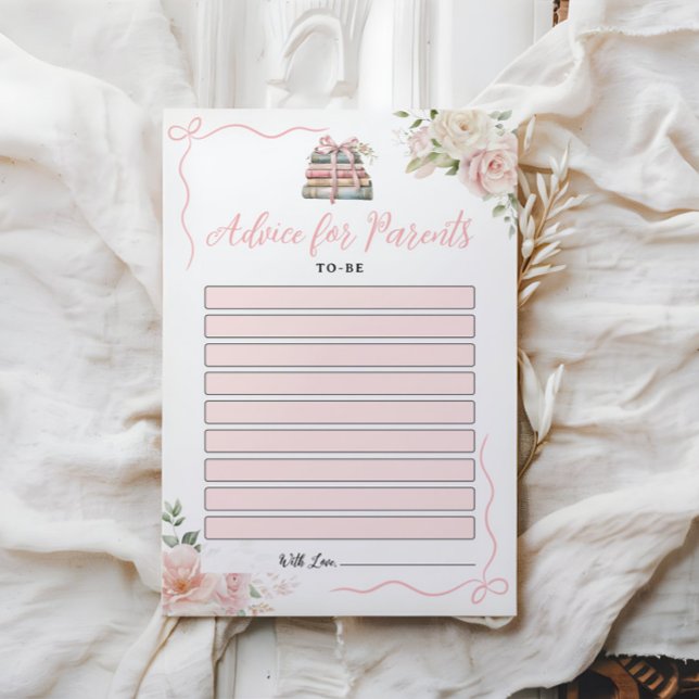 Baby Shower Advice Cards for Parents-To-Be (Creator Uploaded)