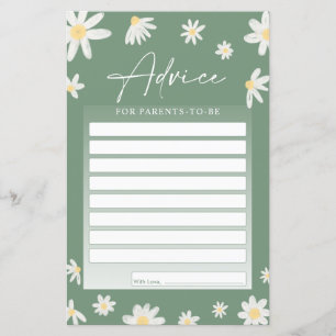 Baby Shower Advice Cards for Parents-To-Be