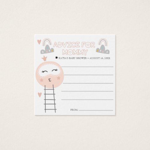 Baby Shower Advice Cards  Pathway to the Moon