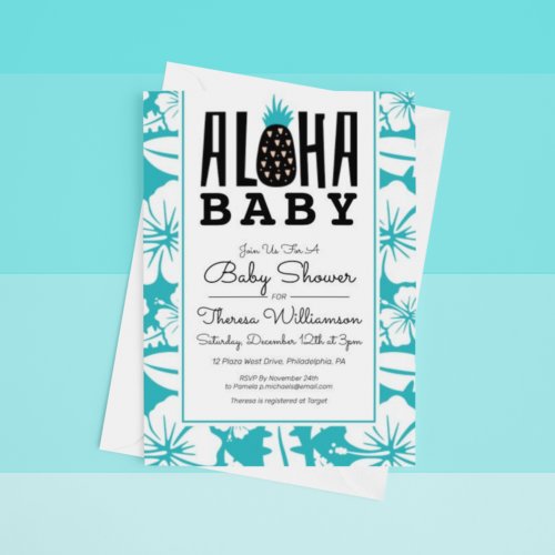 BABY SHOWER  Aloha Welcome Baby Invitation