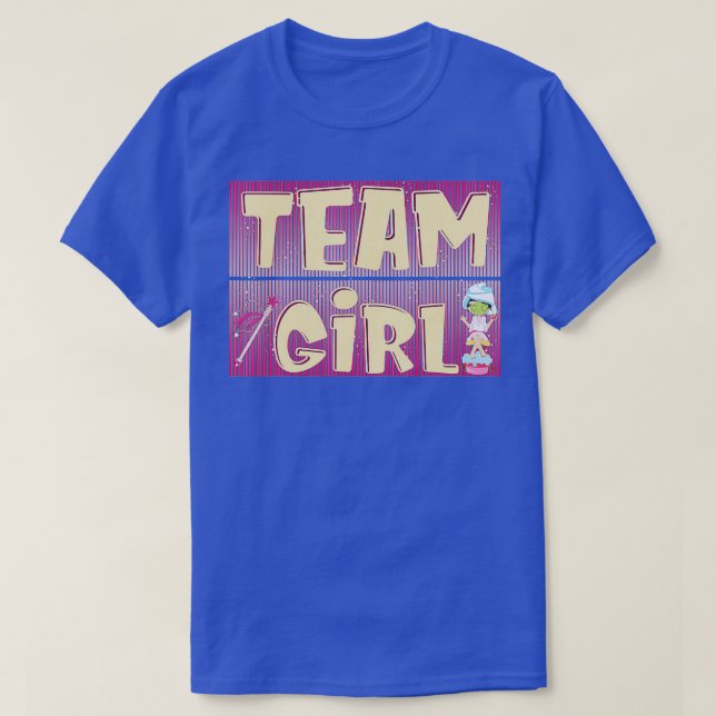 Baby Shower Announcement Gender Reveal Party Team  T-Shirt (Design Front)