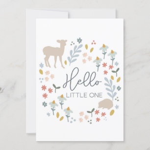 Baby Shower Announcement Hello Little One Card