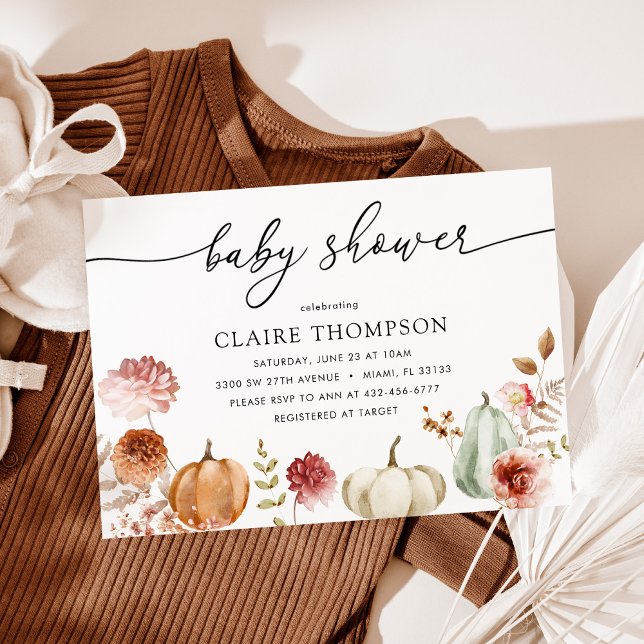 Baby Shower Autumn Shower Invitation (Creator Uploaded)