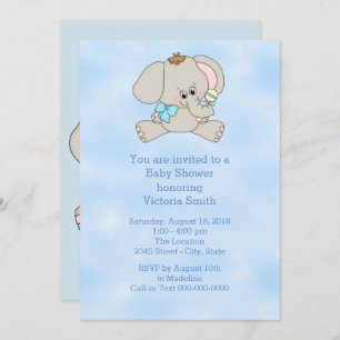Baby Shower Baby Boy Baby Elephant Invitation