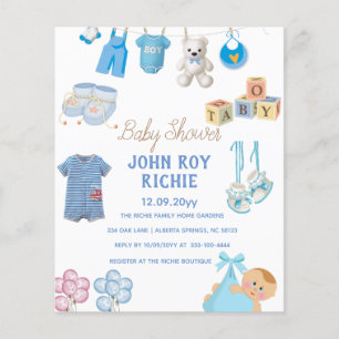 Baby Shower Baby Boy Blue