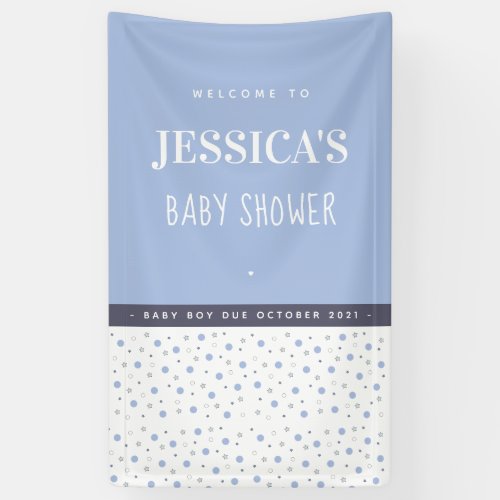 Baby Shower Baby Boy Blue Custom Banner