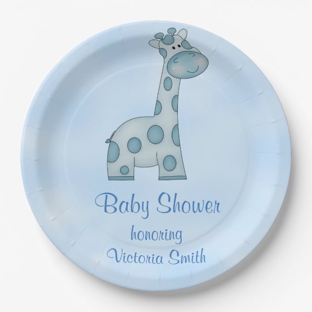 Blue giraffe hot sale baby shower