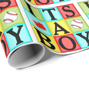 Baby Shower Baby Boy Gift Wrapping Paper