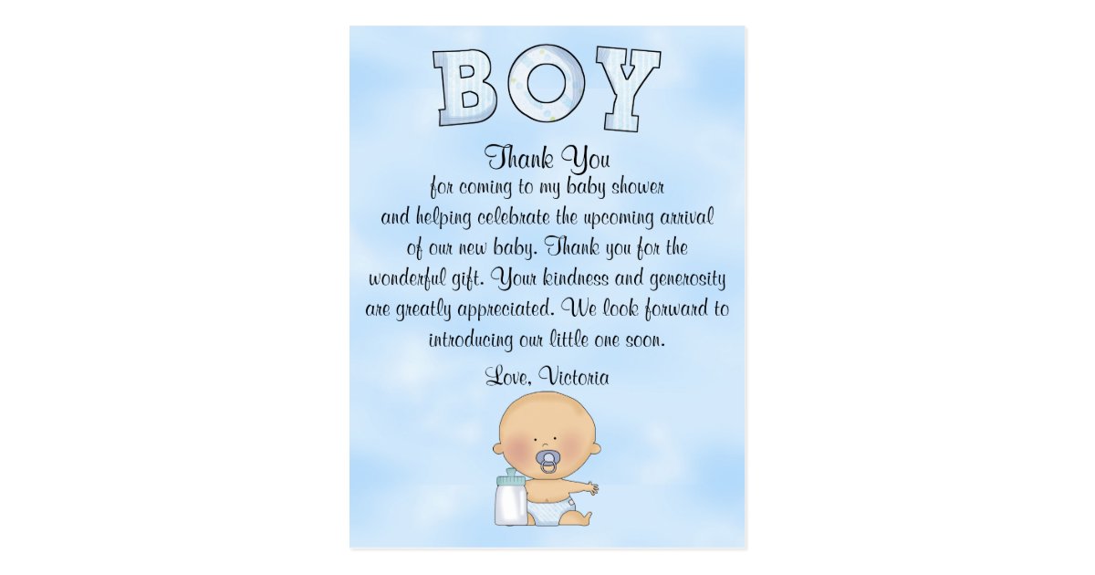 Baby Shower Baby Boy Postcard | Zazzle.com