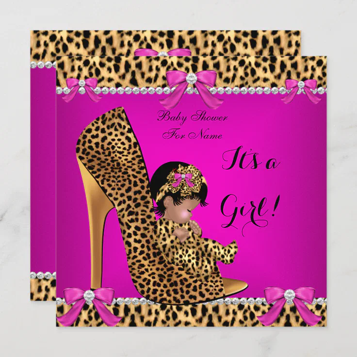 cheetah print baby shower theme