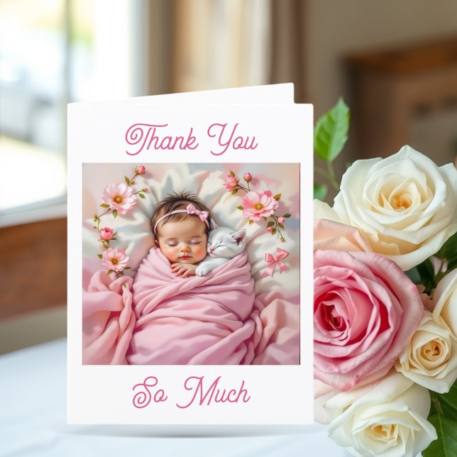 Baby Shower & Baby Gift Thanks You Thank You Card (Creator Uploaded)