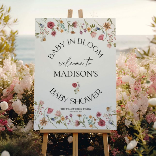 Baby Shower Baby In Bloom Welcome Sign  (Creator Uploaded)