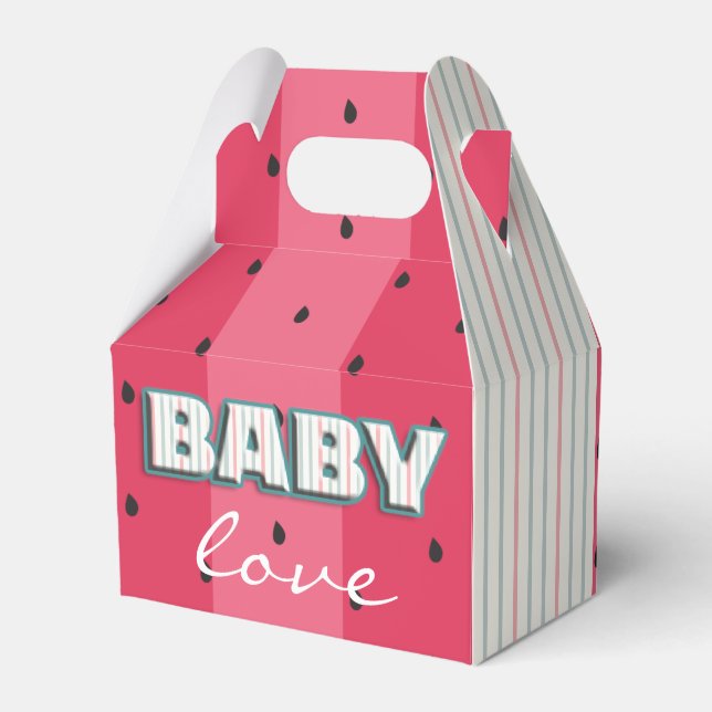Baby Shower Baby Love Favor Box (Back Side)