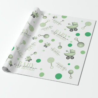 Baby Shower Baby On Board Invitation Sticker Wrapping Paper