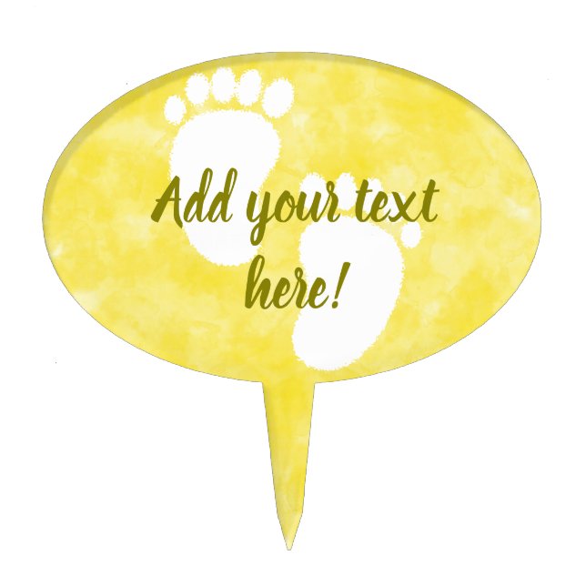 Baby Shower Baby Purple Watercolor Custom Cake Topper (Front)