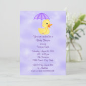 Baby Shower Baby Rubber Duck Invitation (Standing Front)