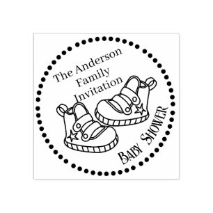 Baby Shower Baby Shoe Rubber Stamp