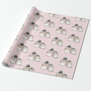 Baby Shower baby shoes Wrapping Paper