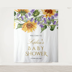 Baby Shower Backdrop - Sunflowers & Lavender
