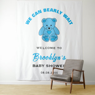 Baby Shower Backdrop We Can Bearly Wait Teddy Bear