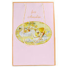 Baby Shower Bag Swan Pink and Orange