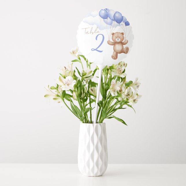 Baby shower balloon with teddy bear (Vase)