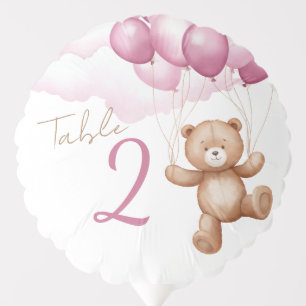 Baby shower balloon with teddy bear