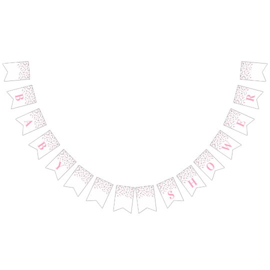 Baby Shower Banner Pink Silver Confetti Zazzle Com Baby Shower Banner Pink Silver Confetti Zazzle Com