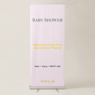 Baby Shower Banner Watercolor Theme Decor