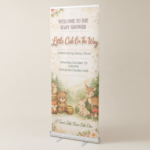 Baby Shower Banner Woodland Cub Forest Animals