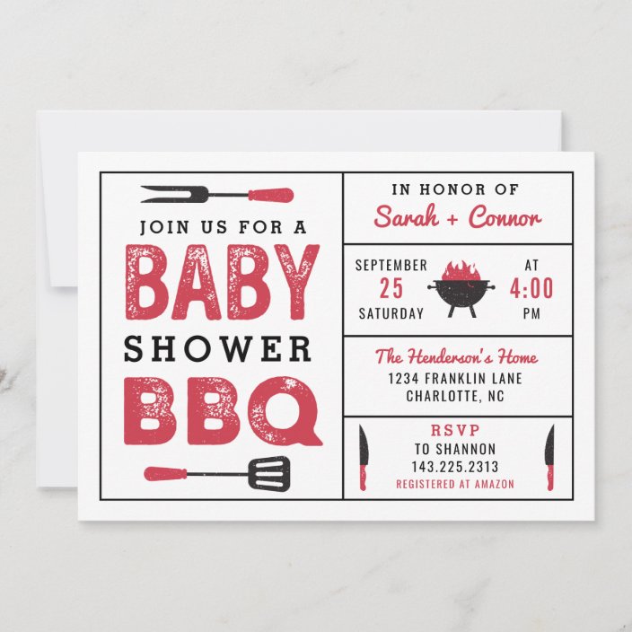 baby shower cookout invitations