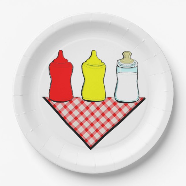 Baby Shower BBQ Paper Plates (Front)