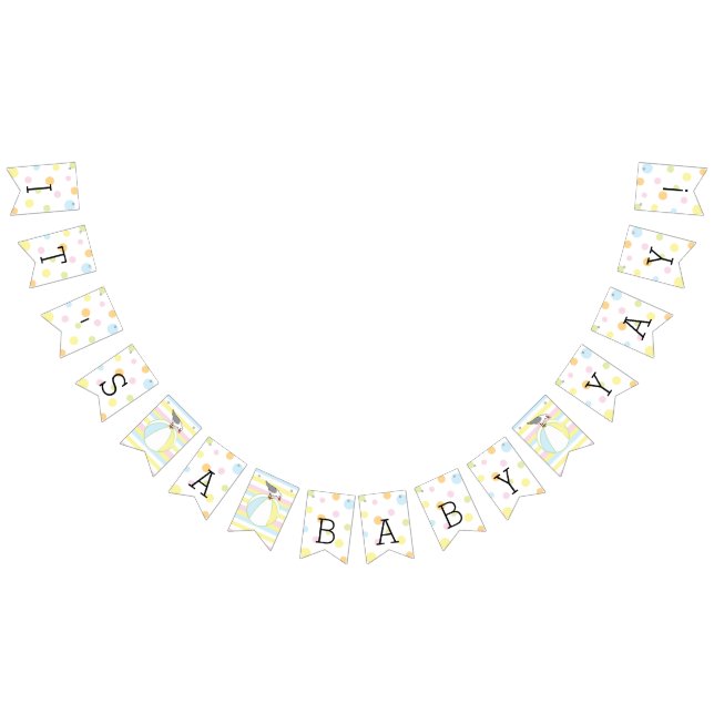 Baby Shower Beach Ball, Swallowtail Banner (All)