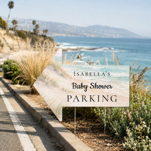 Baby Shower beach coastal guest parking arrow Sign
