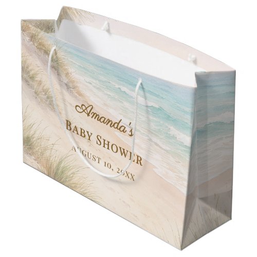 Baby Shower beach coastal Large Gift Bag