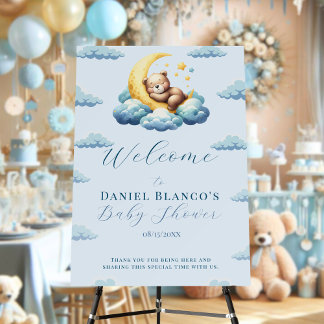 Baby Shower Bear Welcome Sign